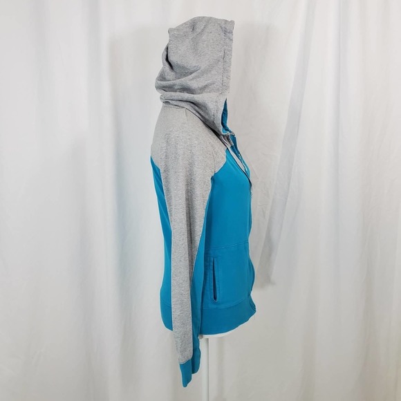 Calvin Klein Performance Blue & Gray Colorblock Zip Front Hoodie Sz. S - Picture 5 of 8